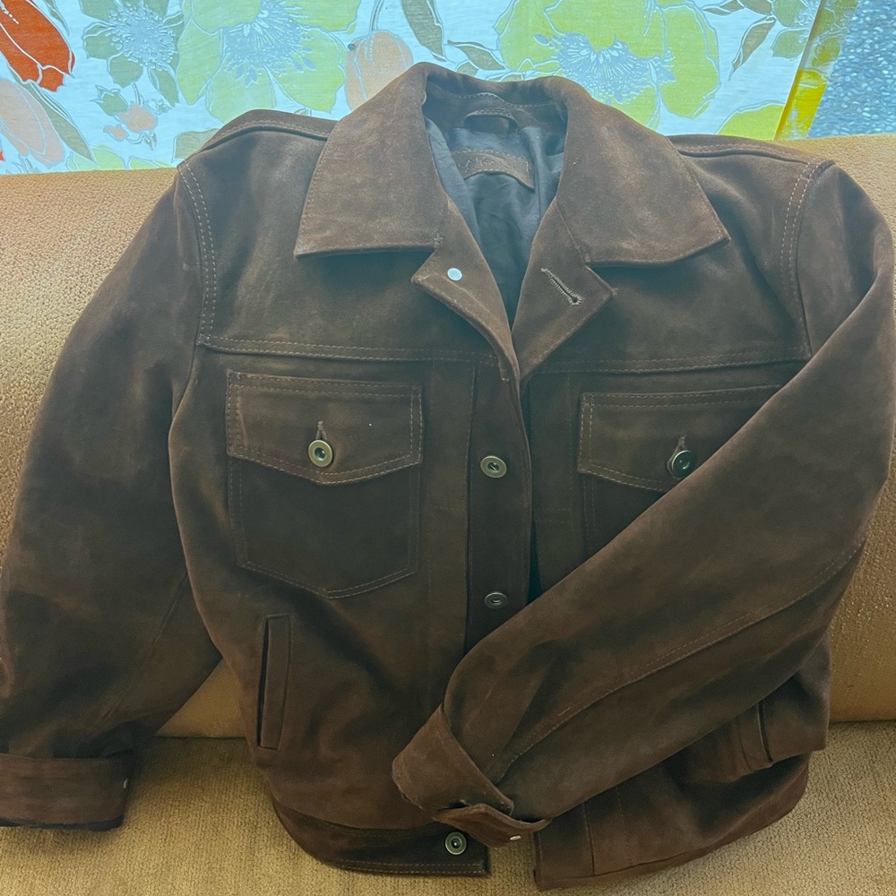 Brown Military Field Jacket with Corduroy Texture - Picture 3 of 5
